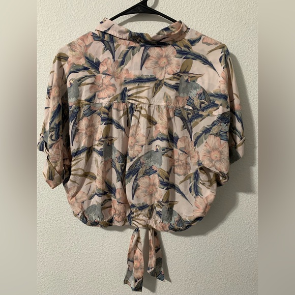 American Eagle Outfitters Button Up Crop Top Large - Picture 5 of 5